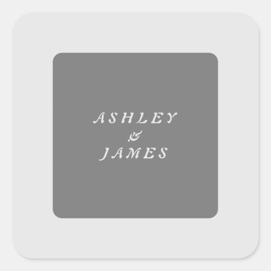 Sticker Carré Professionnellement elegant grey plain minimalist (Devant)