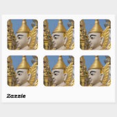 Sticker Carré Profil de statue de Bouddha (Feuille)