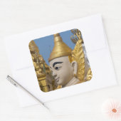 Sticker Carré Profil de statue de Bouddha (Enveloppe)