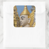 Sticker Carré Profil de statue de Bouddha (Sac)
