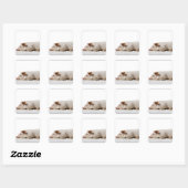 Sticker Carré Profil Piglet Lying Down (Feuille)
