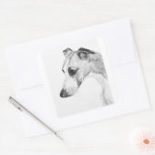 Sticker Carré Profil Whippet (Enveloppe)