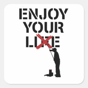 Sticker Carré Profitez de votre vie