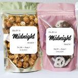 Sticker Carré Profitez d'un goûter Mariage de minuit Fête des ma<br><div class="desc">Profitez d'un collation Mariage de minuit Traiter le Carré de Fête des mariées Sticker</div>