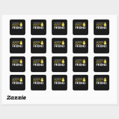 Sticker Carré Programmateurs de débogage de canard en caoutchouc (Feuille)