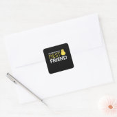 Sticker Carré Programmateurs de débogage de canard en caoutchouc (Enveloppe)
