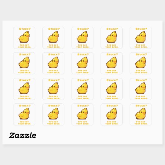 Sticker Carré Programmation en caoutchouc (Feuille)