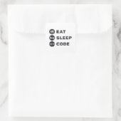 Sticker Carré Programme de code médical Eat Sleep code ICD (Sac)