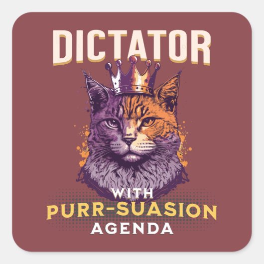 Sticker Carré Programme de la persuasion Conception amusante de (Devant)