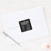 Sticker Carré Programmer Taux horaire Funny Coding Cadeau (Enveloppe)