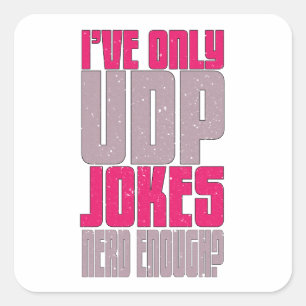 Sticker Carré Programmeur informatique udp Joke