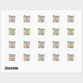 Sticker Carré Progrès sur la perfection des bogues Kndergarten (Feuille)