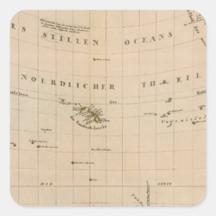 Sticker Carré Projection rare de Pôle Nord