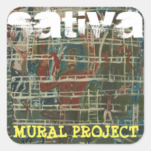 STICKER CARRÉ PROJET DE FRESQUE SATIVA