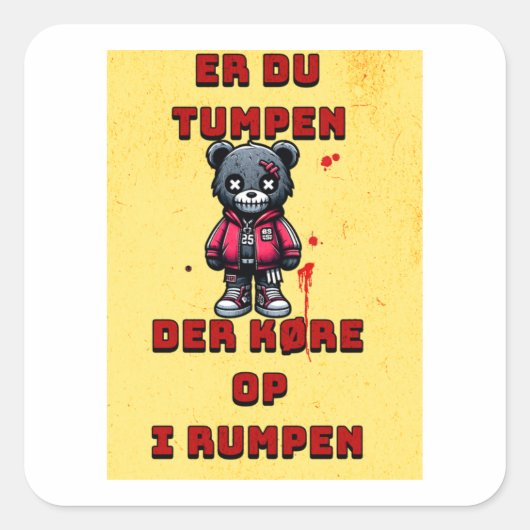 Sticker Carré projet de loi advarsel (Devant)