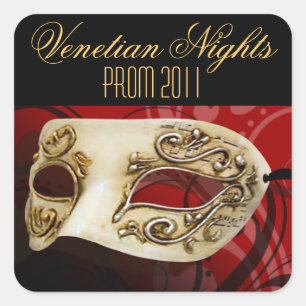 Sticker Carré Prom 2011 Venetian Nights Masquerade Party