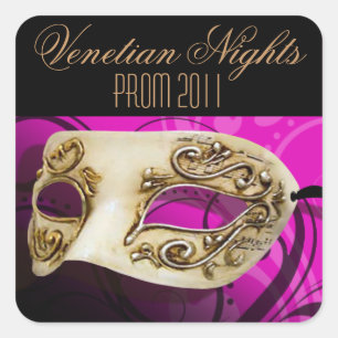 Sticker Carré Prom 2011 Venetian Nights Masquerade Party