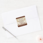 Sticker Carré Promotion du comptoir d'affichage du chocolatier (Enveloppe)