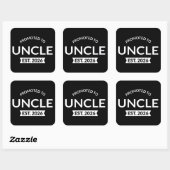 Sticker Carré Promu À Oncle Est. 2026 II (Feuille)