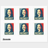 Sticker Carré Propagande de Kamala Harris - RESIST - (Feuille)
