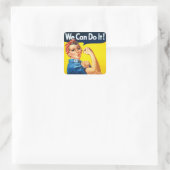 Sticker Carré Propagande Vintage Rosie Riveter (Sac)