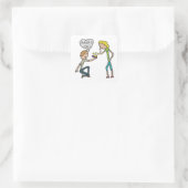 Sticker Carré Proposition de fiançailles Marry Me (Sac)