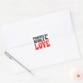 Sticker Carré Propulsé par l'amour de Beagle (Enveloppe)