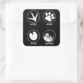 Sticker Carré Protection de l'environnement Protection du climat (Sac)