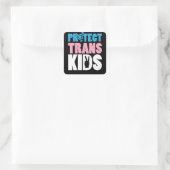 Sticker Carré Protéger les enfants trans (Sac)