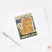 Sticker Carré Protégez-La De La Tuberculose (Enveloppe)