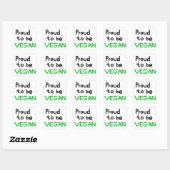 Sticker Carré Proud to be Vegan (Feuille)