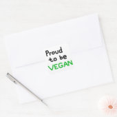 Sticker Carré Proud to be Vegan (Enveloppe)