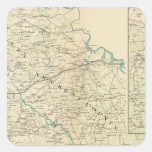 Sticker Carré Proximité Richmond, Va, Péninsule