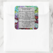 Sticker Carré Psalm 23 biblical quote (Sac)