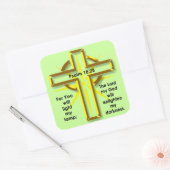 Sticker Carré Psaume 18:28 (Enveloppe)