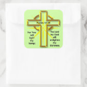 Sticker Carré Psaume 18:28 (Sac)