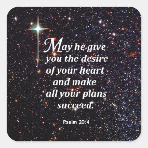 Sticker Carré Psaume 20:4