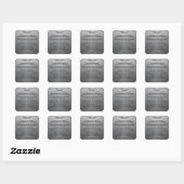 Sticker Carré Psaume 23 - Acier (Feuille)