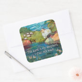 Sticker Carré Psaume 23, Seigneur est mon pasteur (Enveloppe)