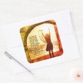 Sticker Carré Psaume 24:7 Roi de gloire, Bible Verse (Enveloppe)