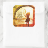 Sticker Carré Psaume 24:7 Roi de gloire, Bible Verse (Sac)