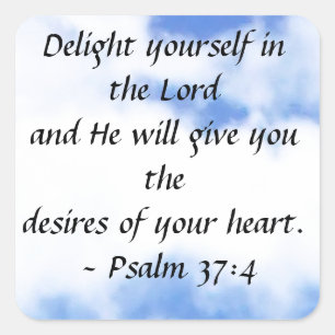 Sticker Carré Psaume 37:4