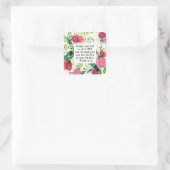 Sticker Carré Psaume 37:4 Ravissez-vous du Seigneur Clover (Sac)