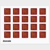 Sticker Carré Psaumes23-4 Jaune (Feuille)