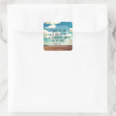 Sticker Carré Psaumes Bible Verse (Sac)
