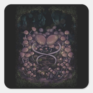 Sticker Carré Psilocybe Allenii