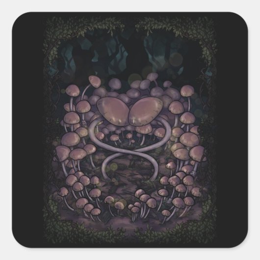 Sticker Carré Psilocybe Allenii (Devant)