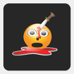 Sticker Carré psycho-émoji