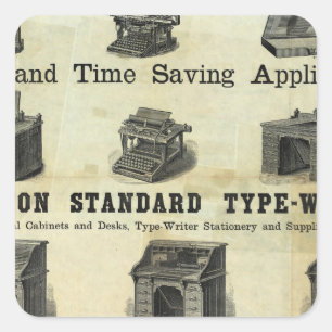 Sticker Carré Publicité avec la carte de guide