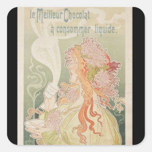 Sticker Carré Publicité d'affiche Cacao Van Houten Belgique